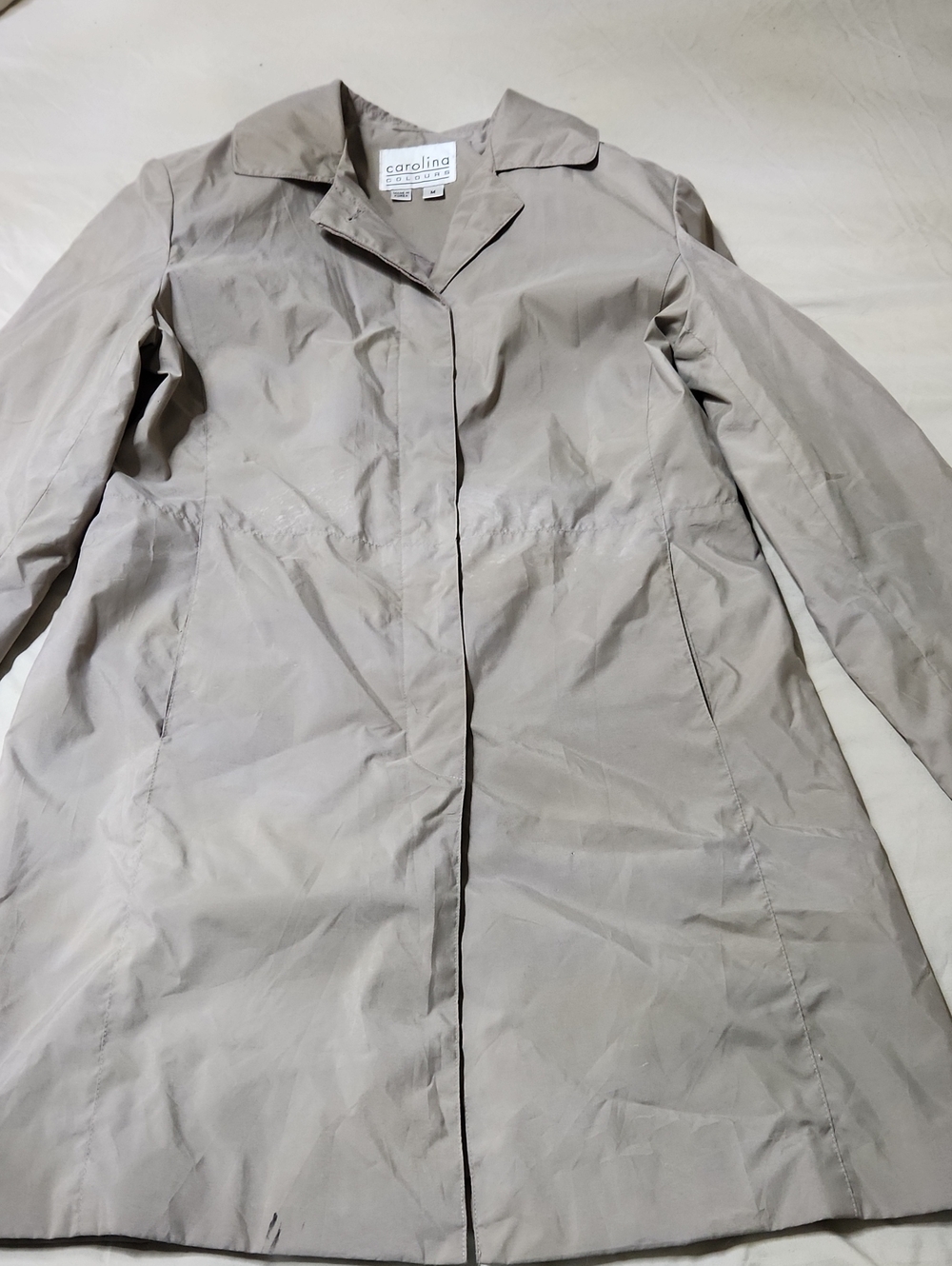 Carolina Women's Lightweight Trench Coat in Light Taupe